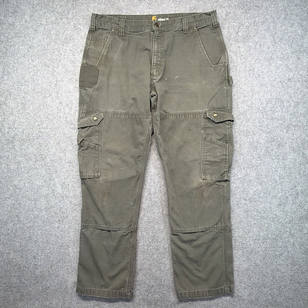 Carhartt Ripstop Cargo Work Pants 38x32 (Fits 36x30) B342 MOS